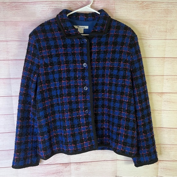 Nygard Collection Tweed Wool Blend Jacket Size 16 - Picture 1 of 10